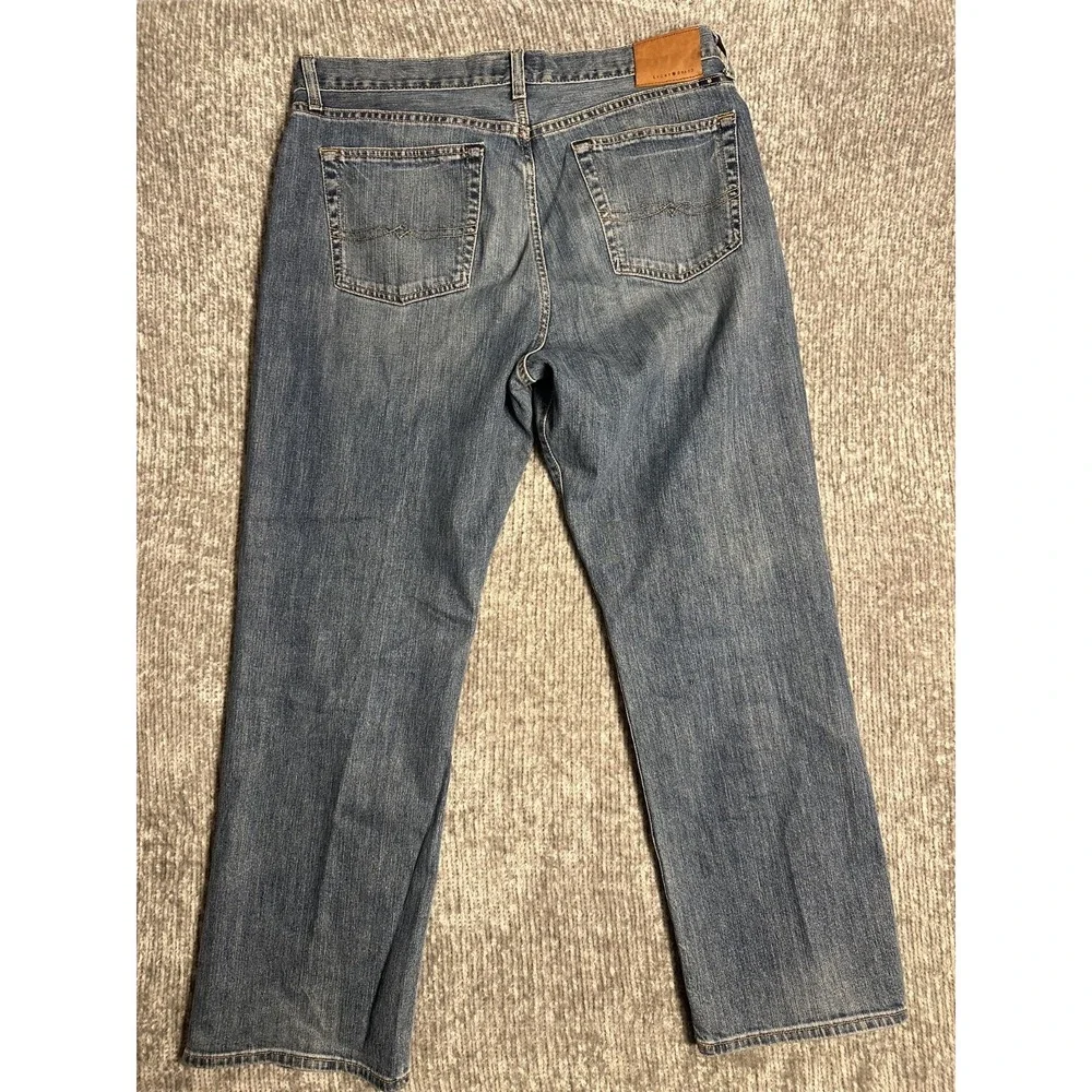 Lucky Brand 181 Relaxed Straight Jeans Men's 34x30 Blue Denim Pants Cotton